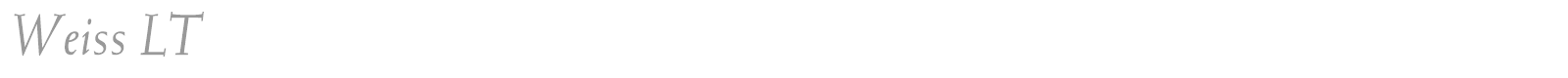 Weiss LT font preview